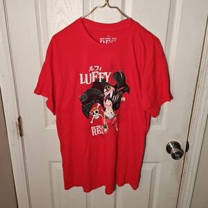 Ripple Junction One Piece Film Red Luffy Graphic T-shirt